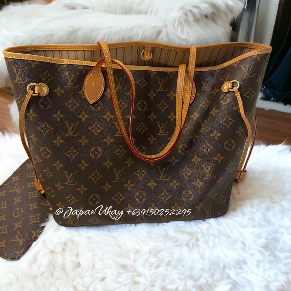 LOUIS VUITTON M41178 MONOGRAM NEVERFULL MM W POUCH TOTE BAG 237034326 AL,  Luxury, Bags & Wallets on Carousell