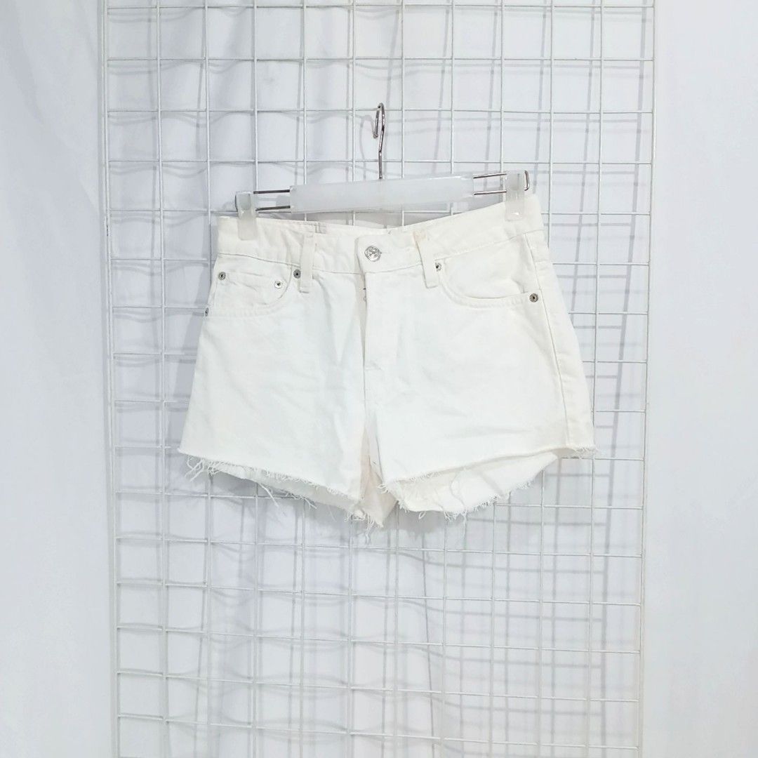 Mango Iconic White Jeans denim Short Pants