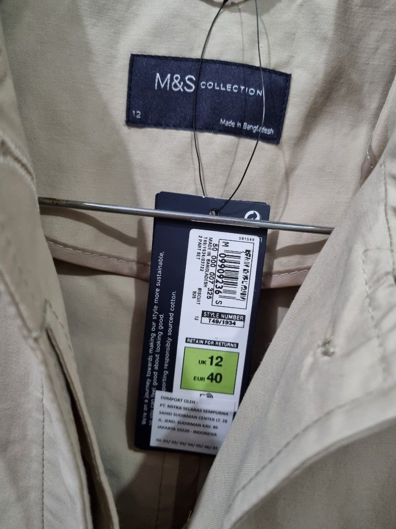 MARKS SPENCER coat Fesyen Wanita Pakaian Wanita Baju Luaran