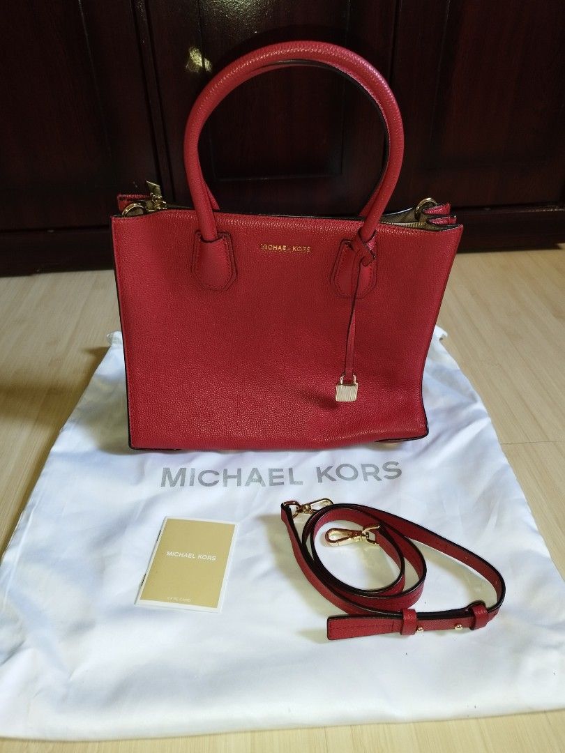 Michael kors red messenger bag hot sale