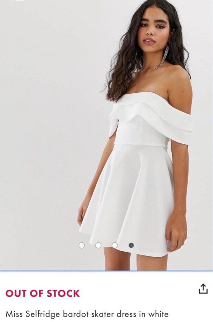 Miss selfridge top bardot skater dress