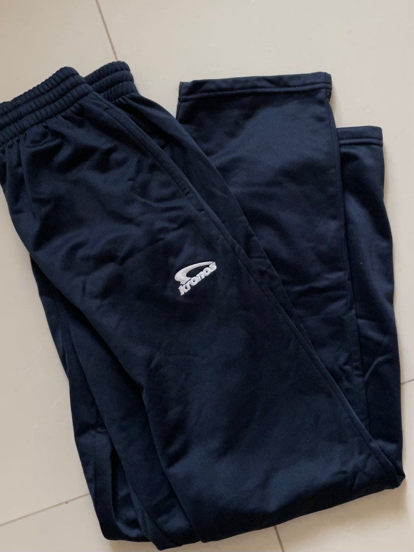 Navy Blue Track Pants, Women's Fashion, Activewear on Carousell