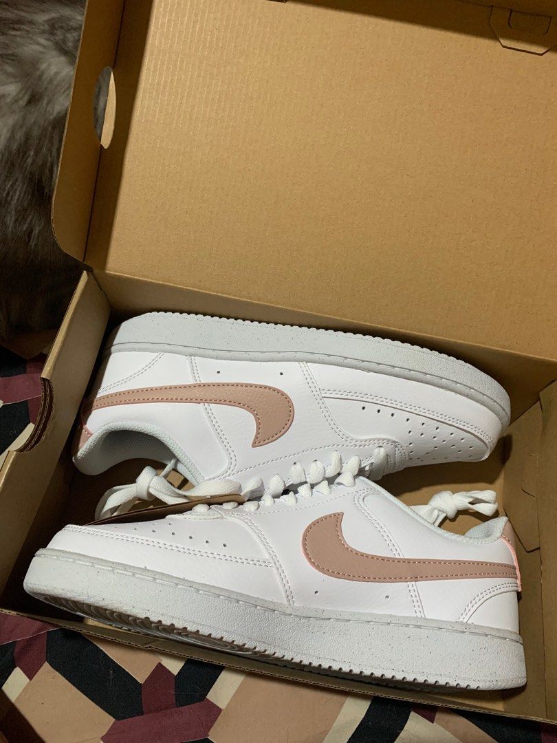 pink nike court vision low
