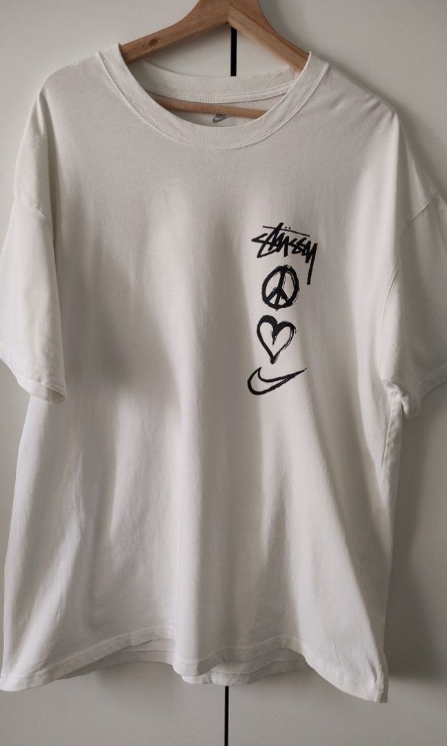 Nike x Stussy Peace, Love, Swoosh T-shirt (US Sizing) White Men's