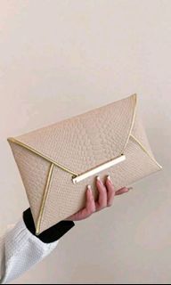 Nude and Gold Clutch