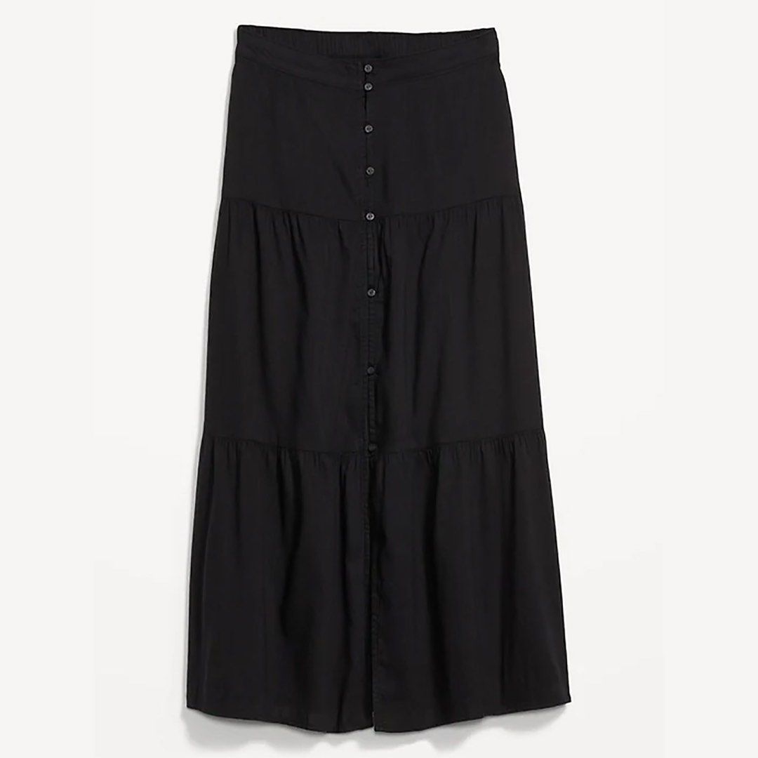 Old Navy Tiered Midi Skirt, Women'S Fashion, Bottoms, Skirts On Carousell