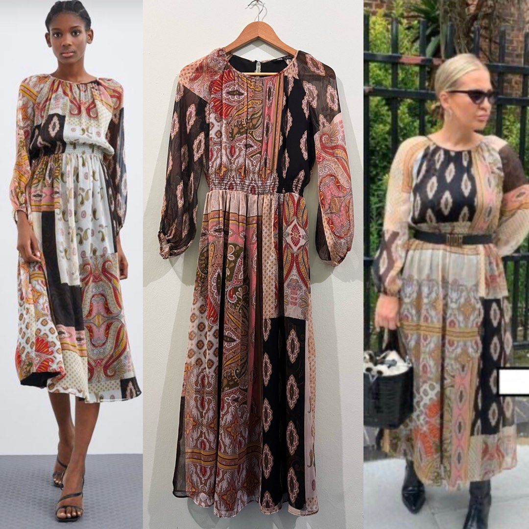 Zara chiffon best sale dress