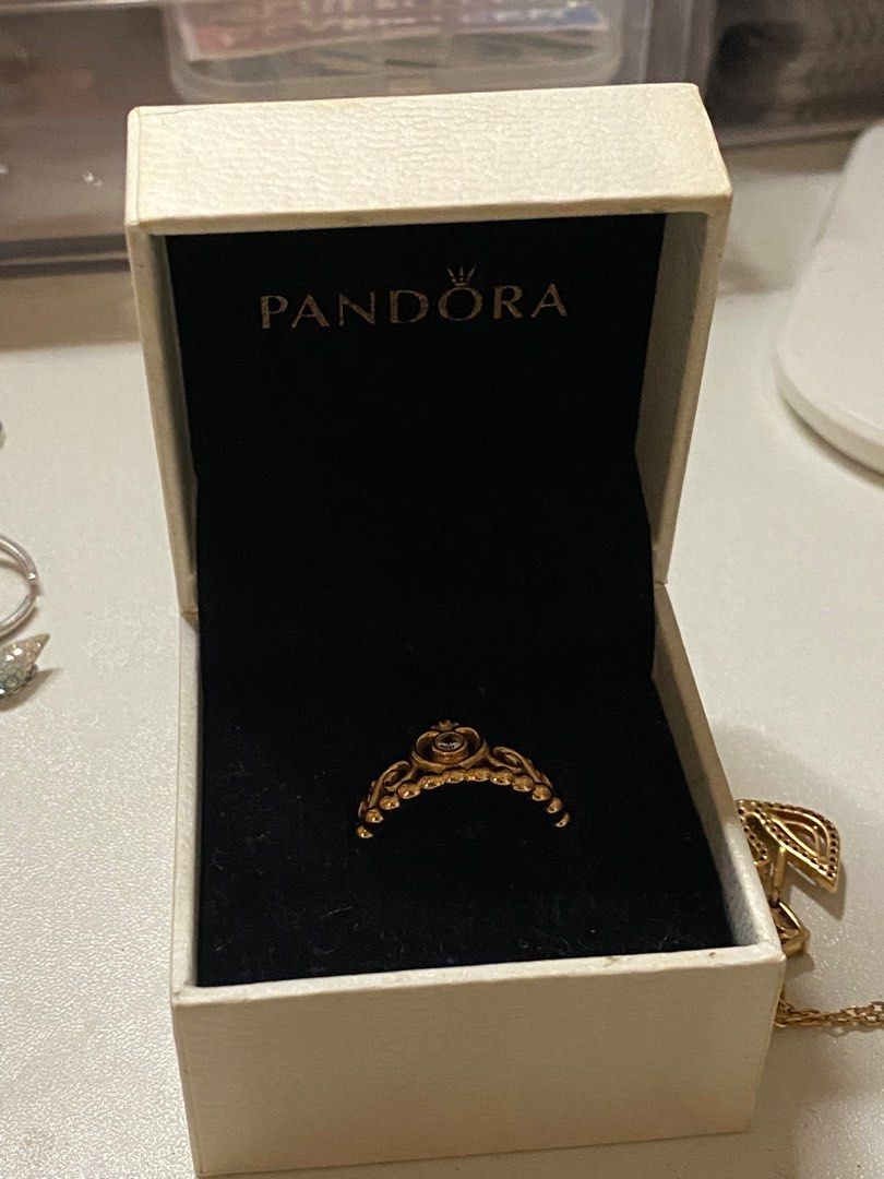 Pandora My Princess Tiara Ring, Clear Cubic Zirconia, Rose Gold-Plated |  REEDS Jewelers