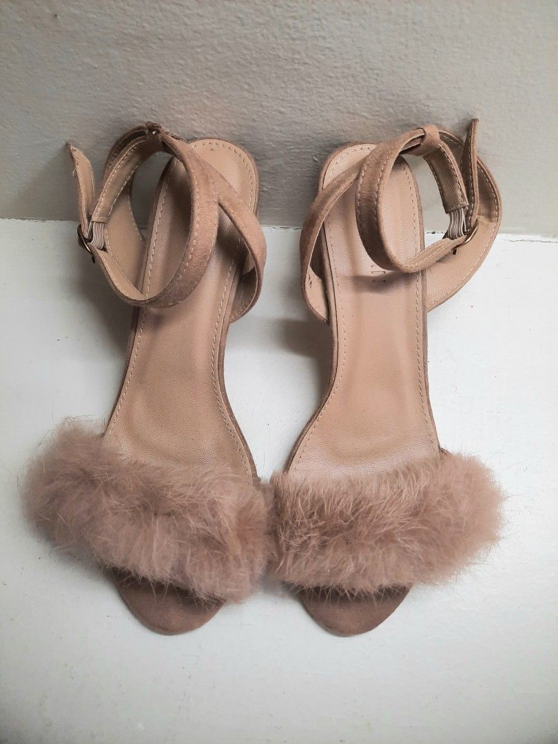 Fluffy low deals heels
