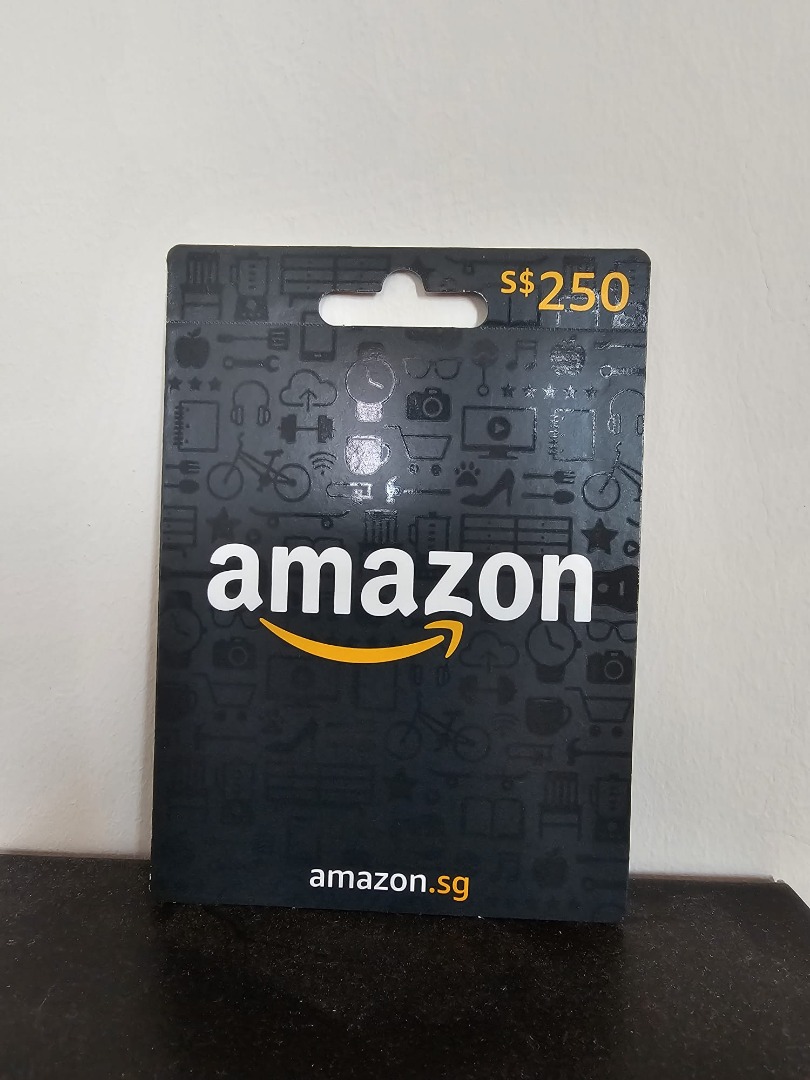 Physical Amazon Singapore Gift Card / Voucher (Value Sgd 250), Tickets &  Vouchers, Vouchers On Carousell