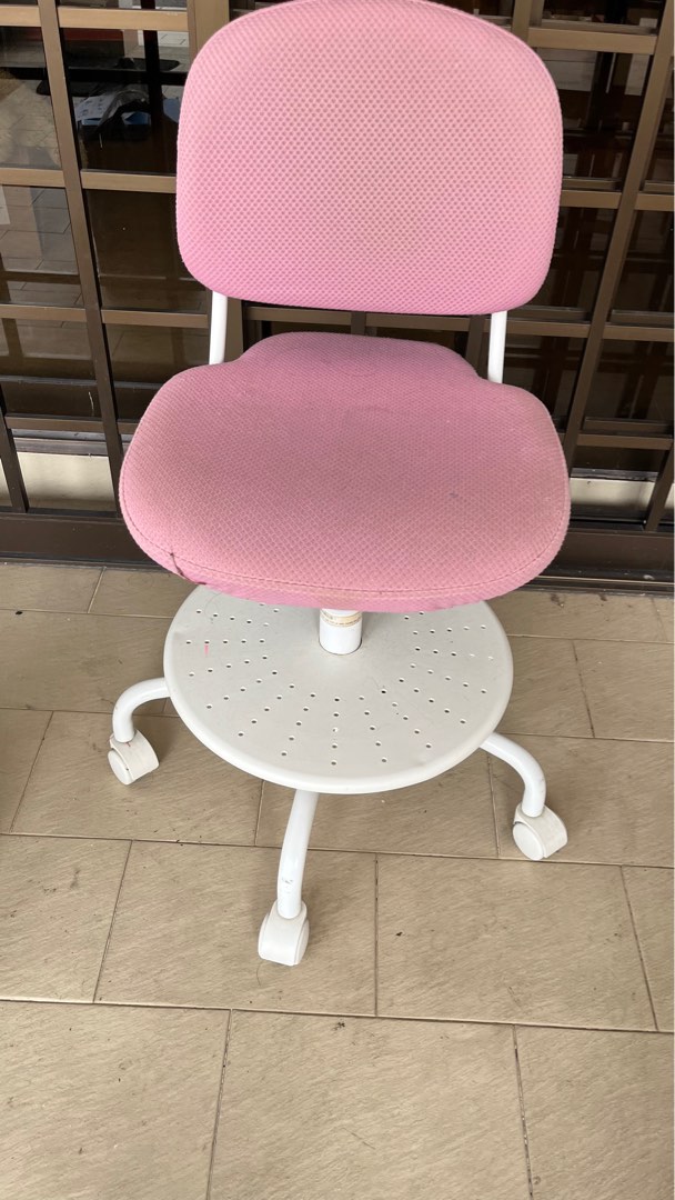 Pink Ikea Chair, Furniture & Home Living, Furniture, Chairs on Carousell