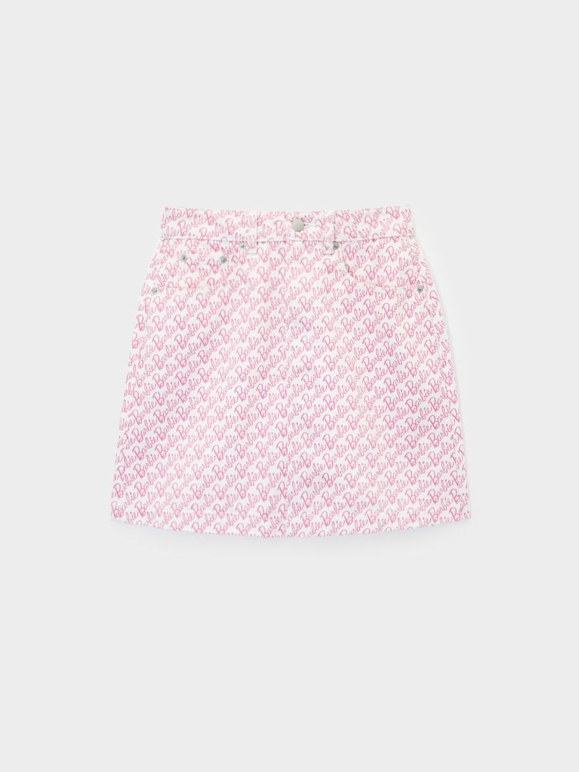 Pomelo X Barbie collection pink skirt dress only barbie typo, Women's