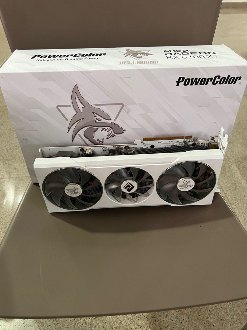 PowerColor Hellhound Spectral White AMD Radeon RX 6700 XT Gaming ...