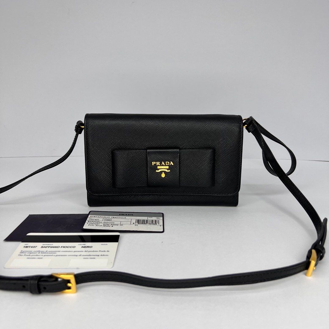 Prada Saffiano Lux WOC, Luxury, Bags & Wallets on Carousell