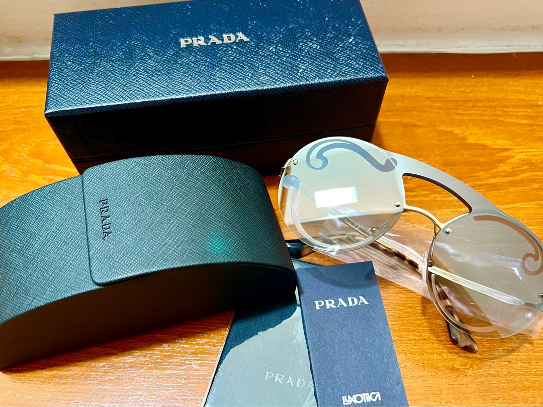 Prada 36mm hot sale round sunglasses