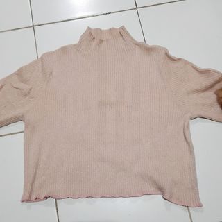 Preloved Knit Turtleneck warna Pink