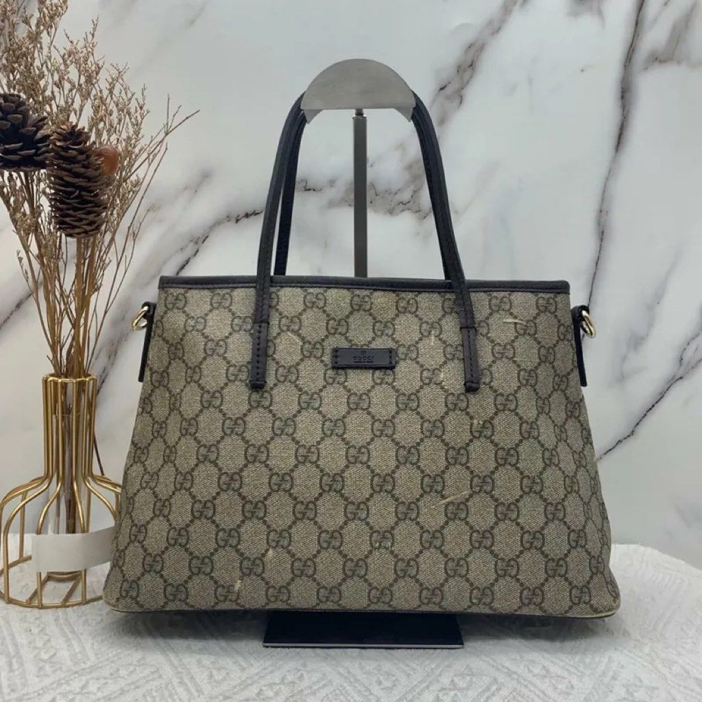 Authentic- Gucci Monogram Vintage Tote Bag, Women's Fashion, Bags &  Wallets, Shoulder Bags on Carousell