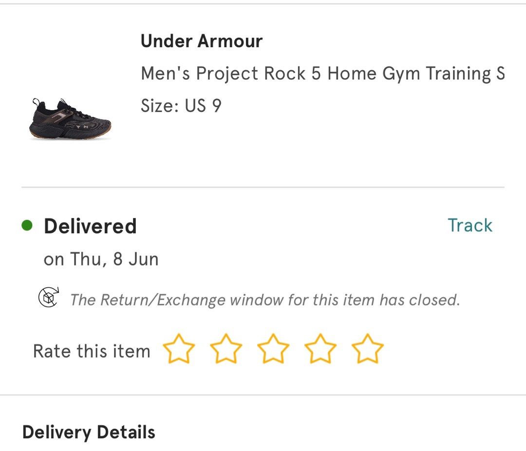 Project Rock 5 US9 Under Armour Men s Fashion Footwear