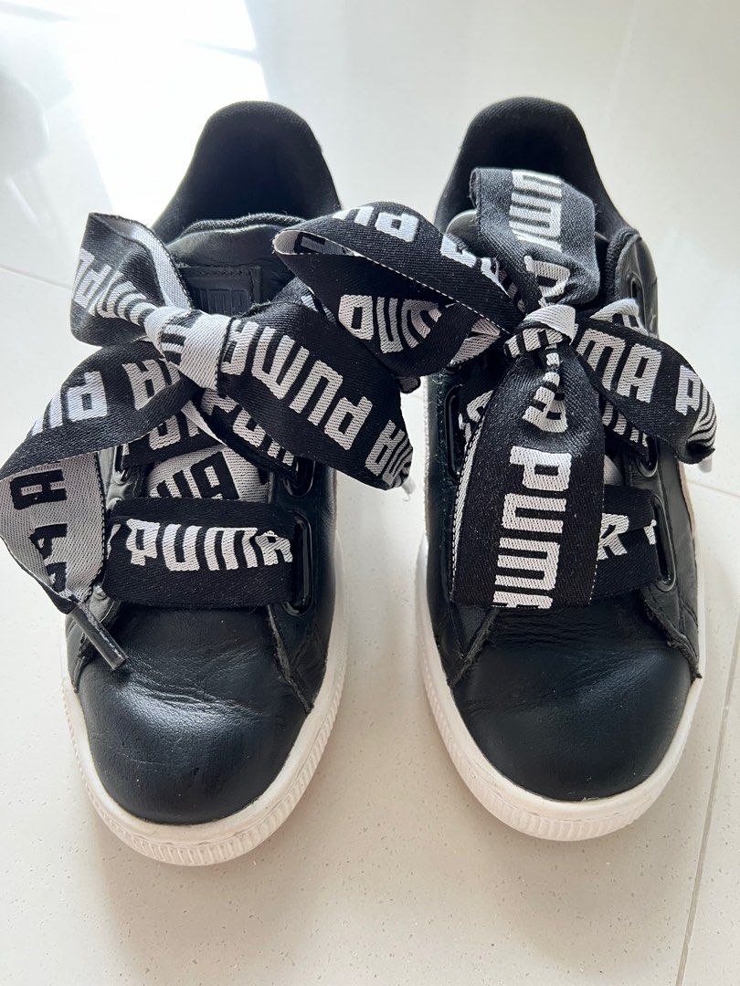 Puma basket heart negras sales