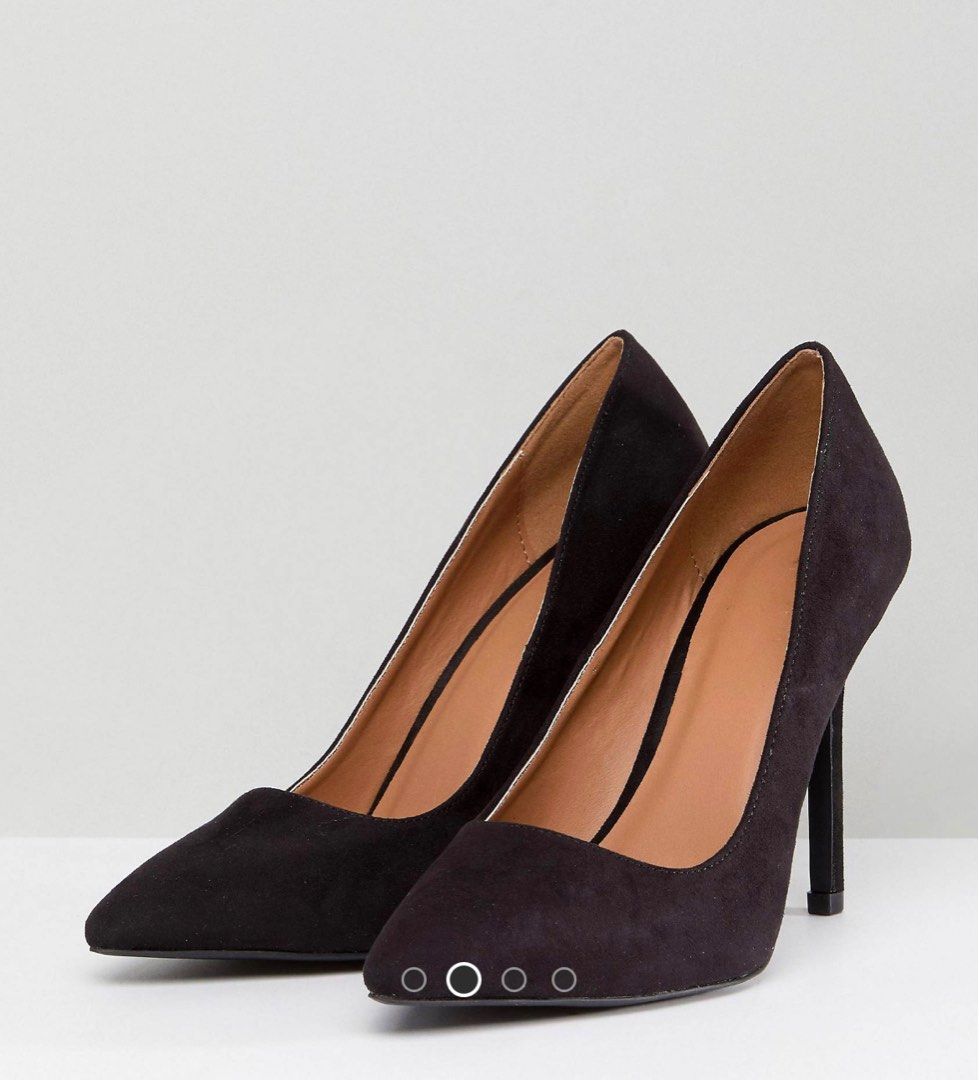 Qupid Pointed Toe Classic Black Heels Women s Fashion Footwear