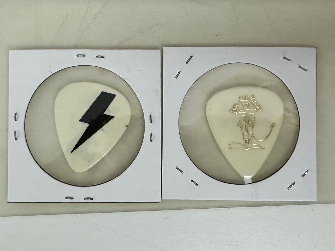 Rare AC/DC “Angus Young” Concert Used signature Guitar Picks. From the ...