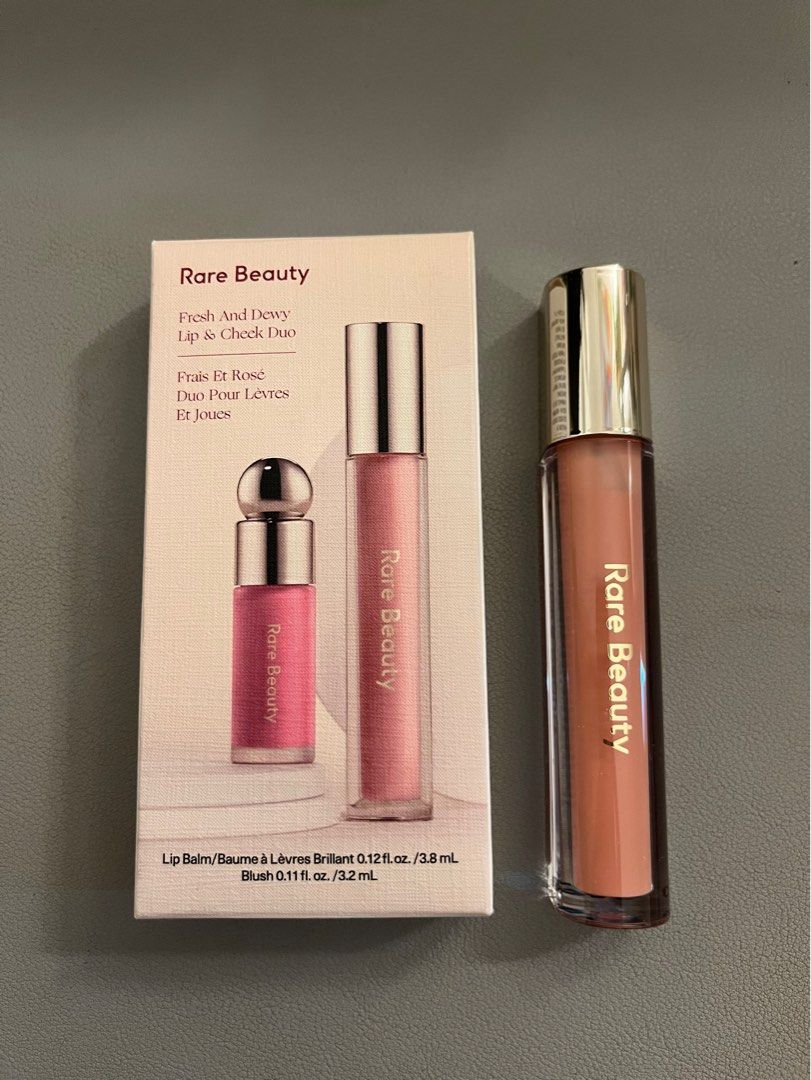 Rare Beauty Glossy Lip Balm Nearly Petal, Beauty & Personal Care, Face, Makeup on Carousell
