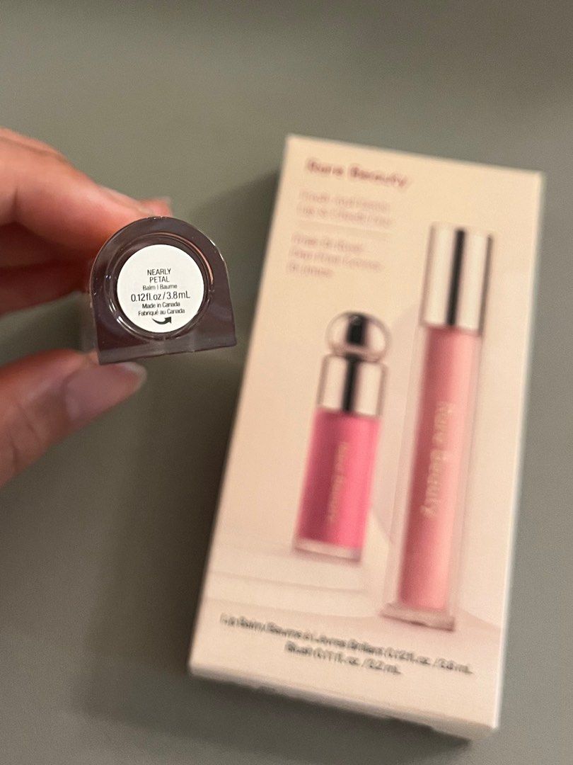 Rare Beauty Glossy Lip Balm Nearly Petal, Beauty & Personal Care