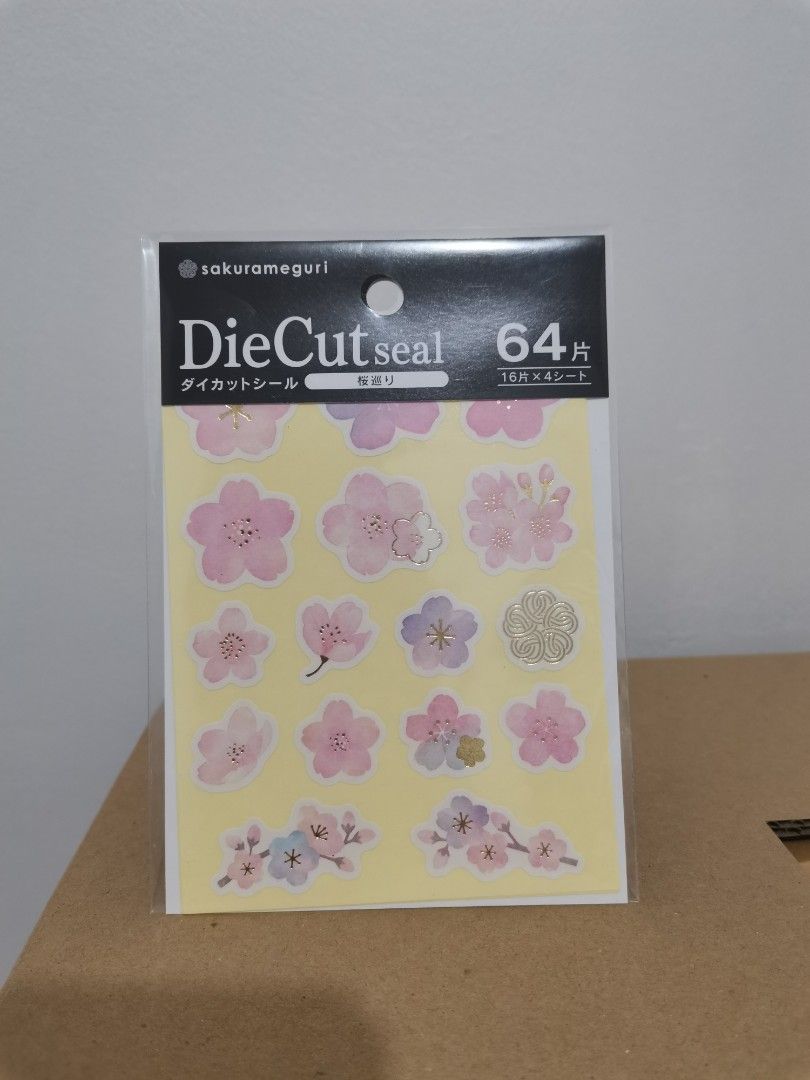 Sakura die cut seal / stickers on Carousell