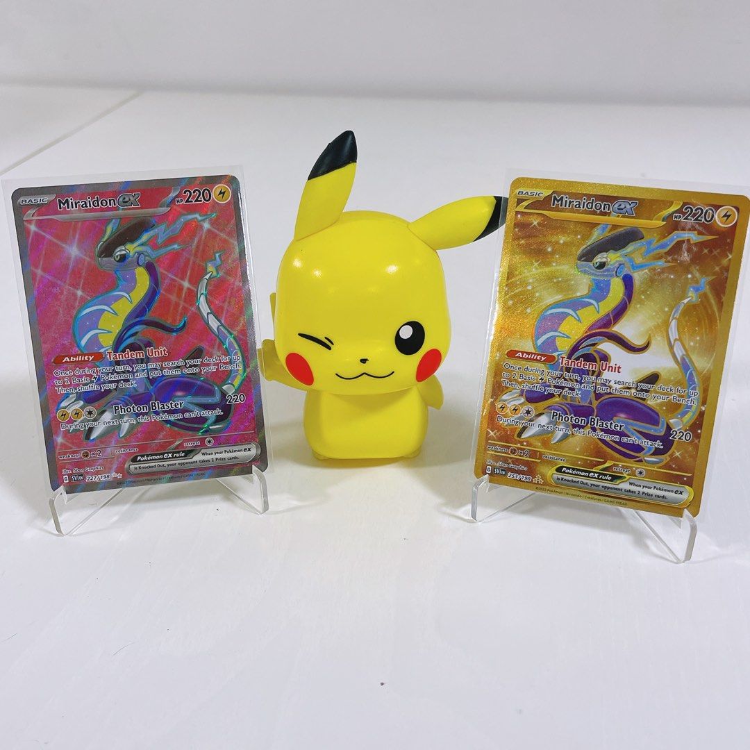 Pokemon TCG Scarlet & Violet - Gold Rare Miraidon EX, Hobbies & Toys, Toys  & Games on Carousell