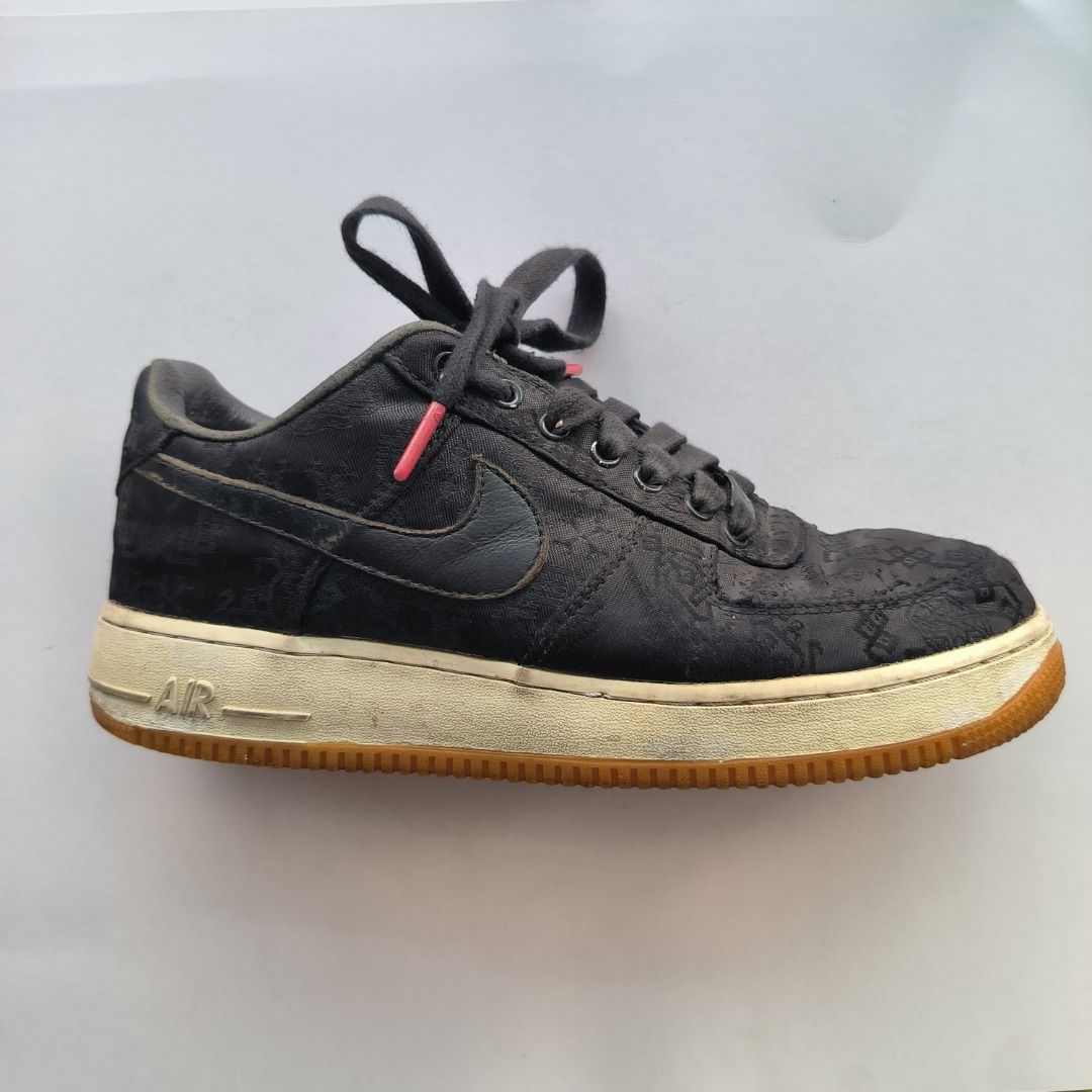 Sepatu AF 1 Nike Fragment Design X CLOT X Air Force 1 'Black Silk