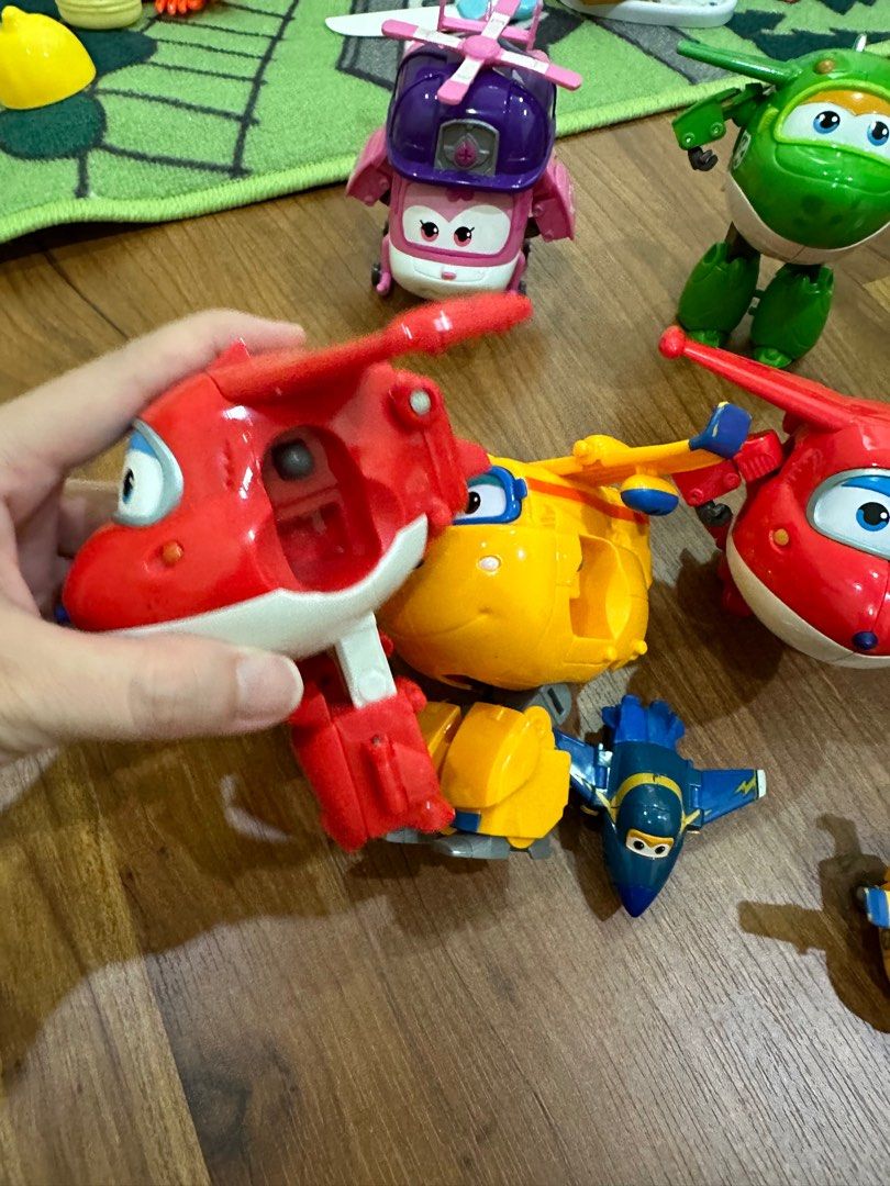 Set of Super Wings toys
