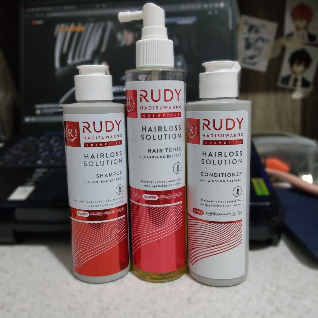 SET Rudy Hadisuwarno Hair Loss Solution Shampoo Conditioner Hair Tonic on Carousell