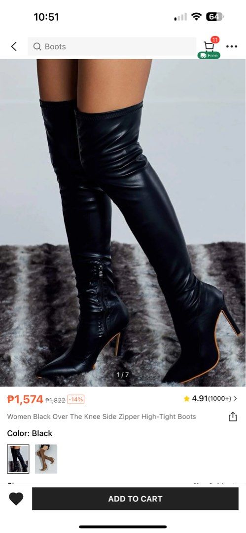 Tight over the outlet knee black boots