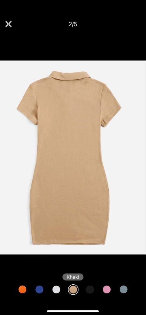 SHEIN Button Front Rib knit Dress (Category: Dresses) located in Paranaque City. Submitted by soapsian (Listing ID 1244775997, Image 2). Description: Original Price: 493 Never been used. RFS - not my size..