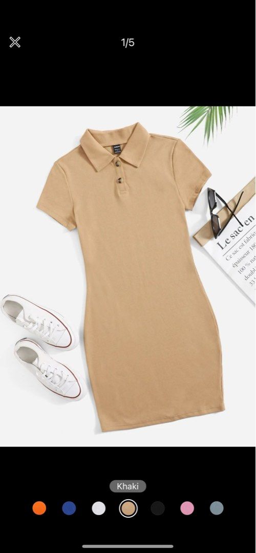 SHEIN Button Front Rib knit Dress (Category: Dresses) located in Paranaque City. Submitted by soapsian (Listing ID 1244775997, Image 1). Description: Original Price: 493 Never been used. RFS - not my size..