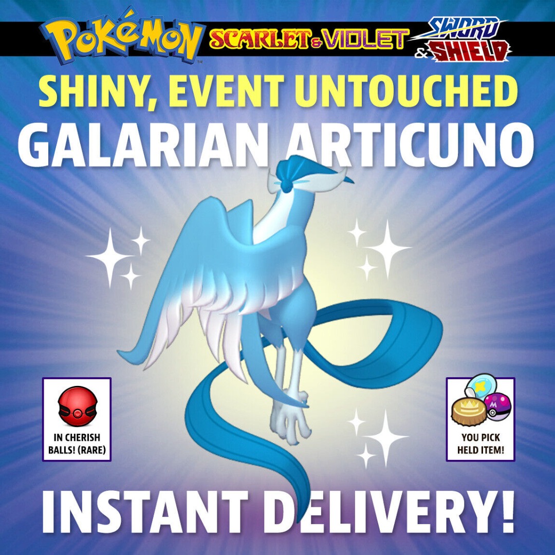 Pokémon Scarlet and Violet/ Rare Shiny Articuno Galarian/ 6IV 