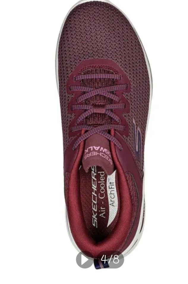 Skechers women gowalk arch fit burgundy maroon colour