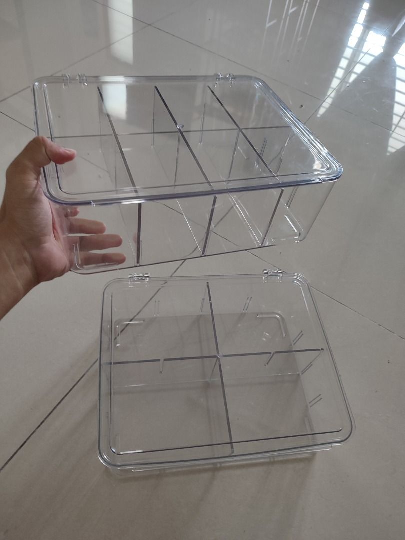 SMALL STORAGE BOX ORGANIZER WITH DIVIDERS COMPARTMENTS, Furniture & Home  Living, Home Improvement & Organisation, Storage Boxes & Baskets on  Carousell