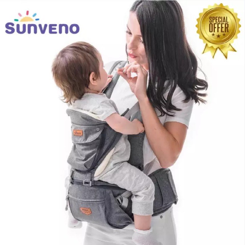 Ergonomic hipseat top baby carrier sunveno