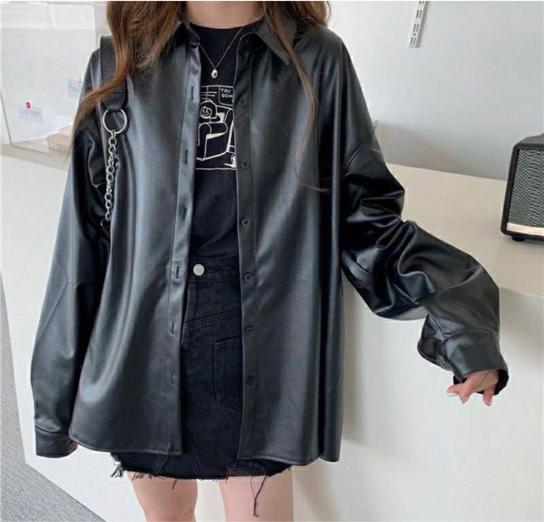 Cute shop leather jacket