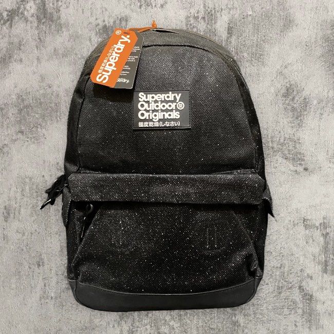 Superdry black best sale glitter backpack