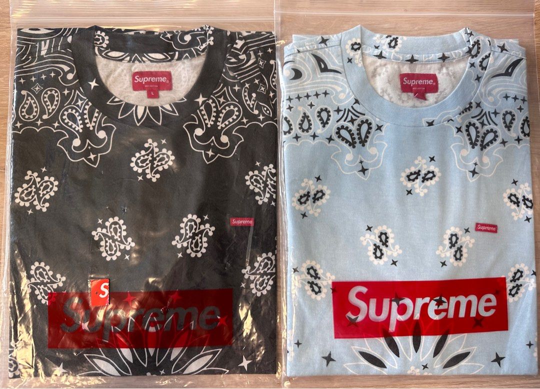 Supreme small box tee - bandana, 名牌, 服裝- Carousell