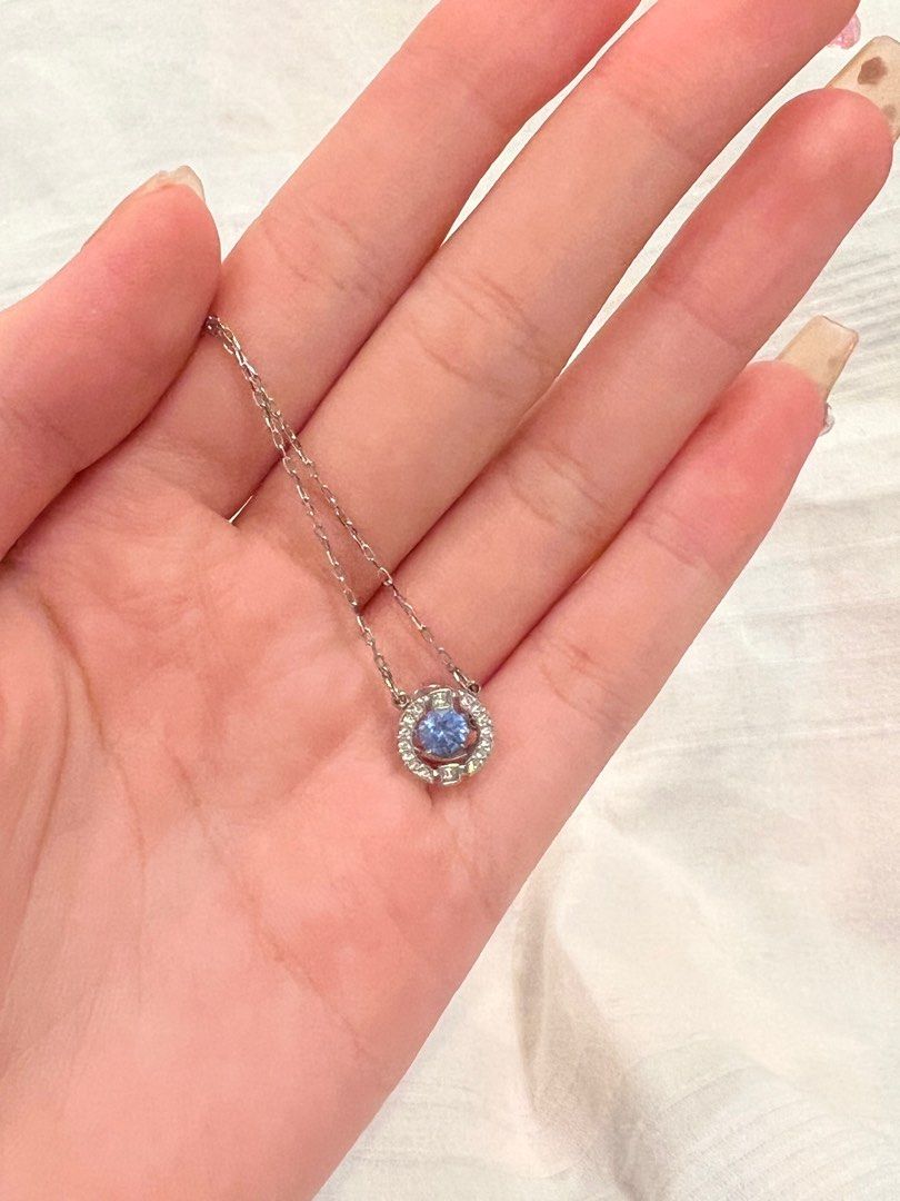 Swarovski Sparkling Dance necklace and bracelet set Blue Stone/rhodium  Plated | eBay