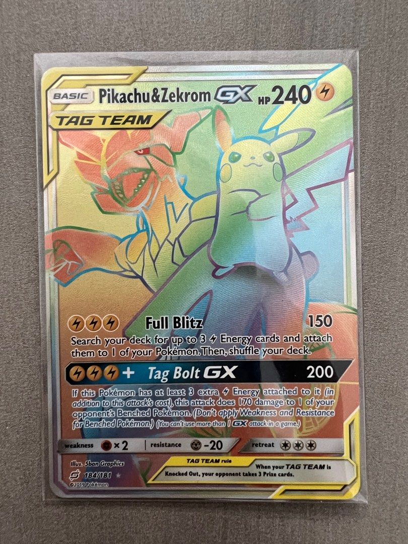 Pikachu & Zekrom GX - 184/181 - Hyper Rare