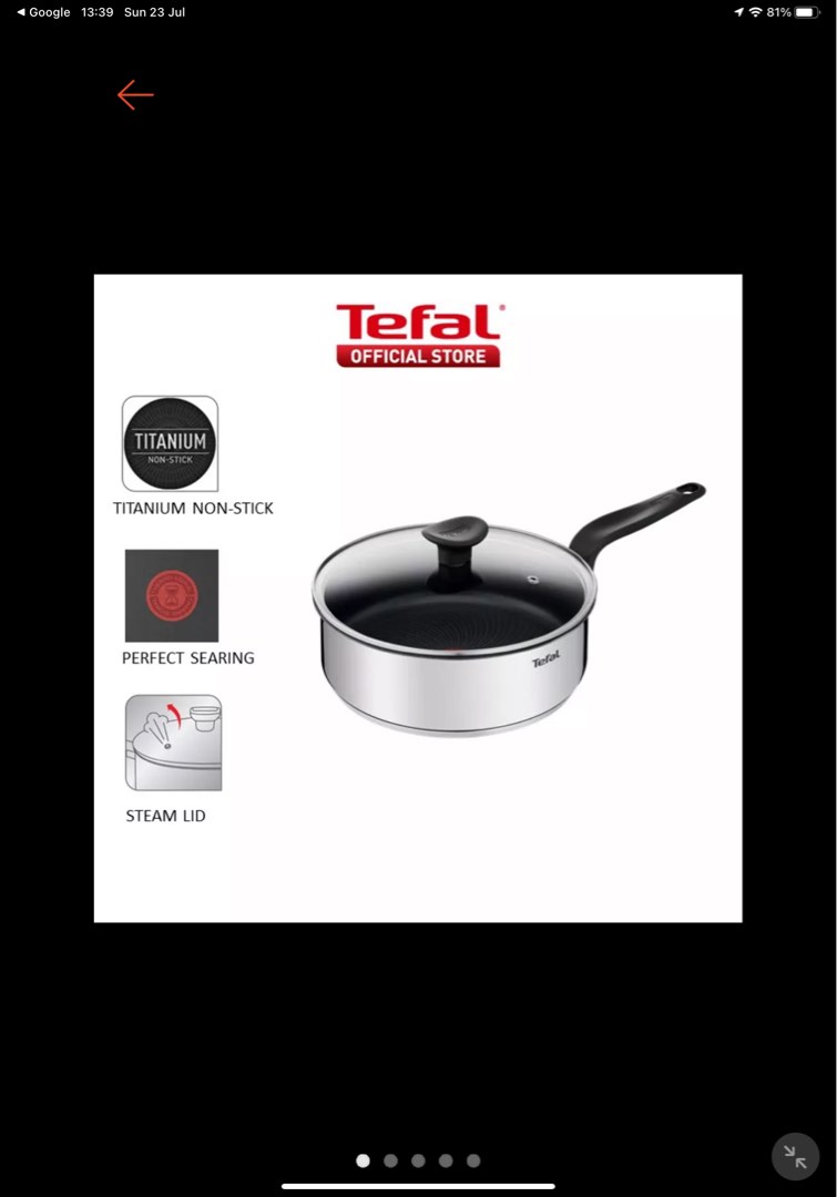 Tefal Primary SS Sautepan 24cm, TV & Home Appliances, Other Home ...