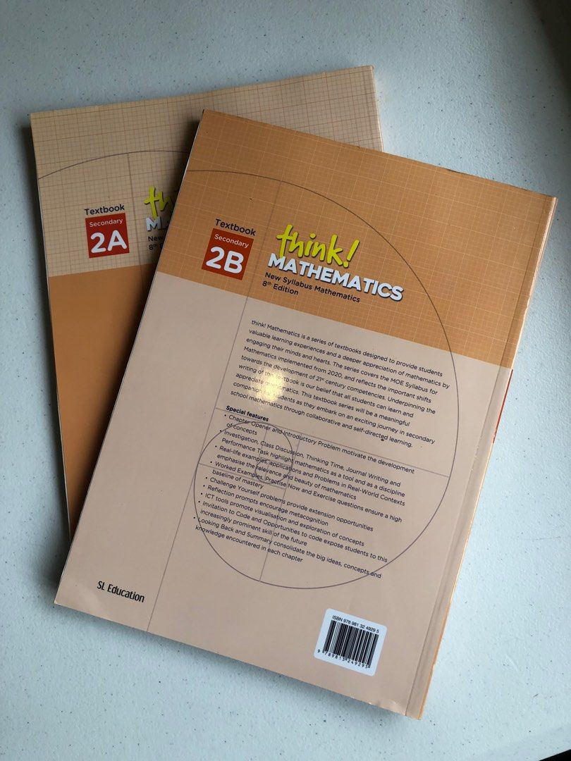 Think mathematics new syllabus 8th edition secondary 2a and 2b on
