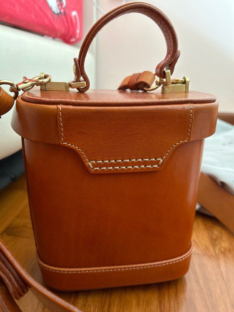 Leather box on sale purse