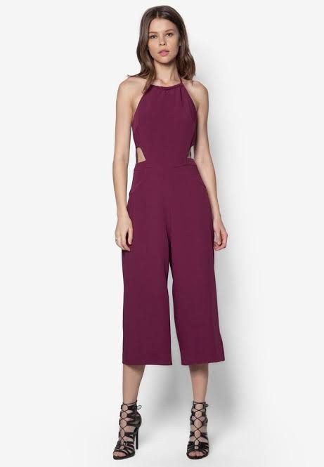 Halter neck backless jumpsuit cheap
