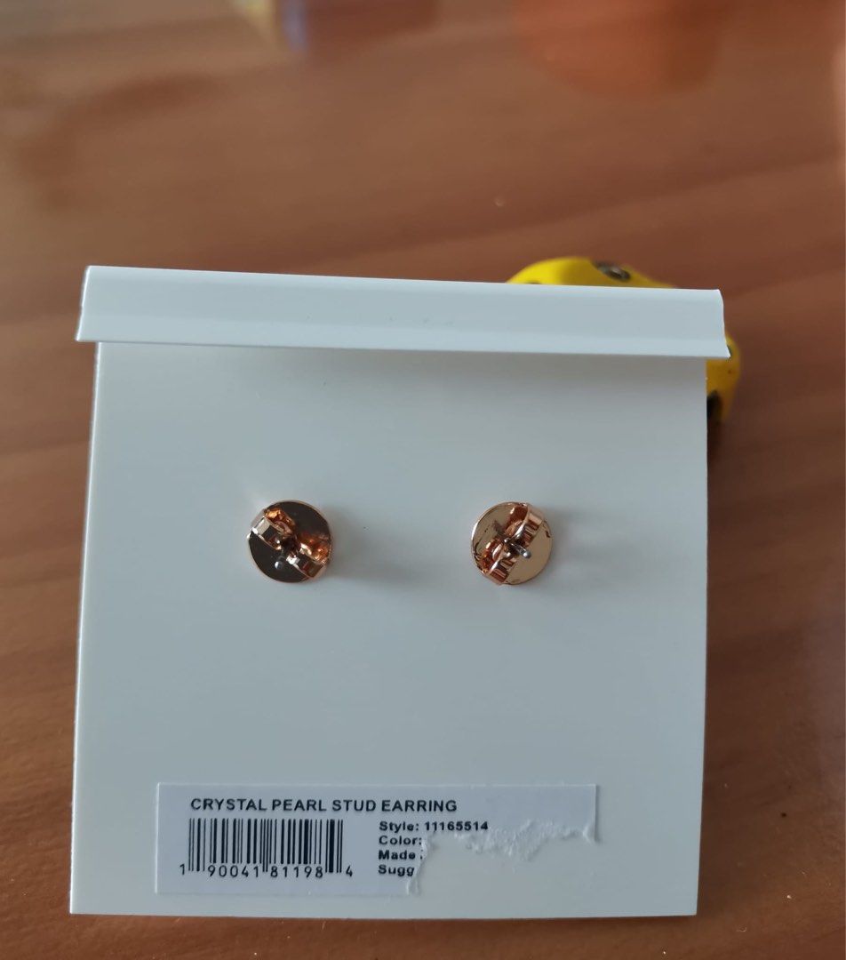 Tory Burch crystal pearl earrings Women s Fashion Jewelry