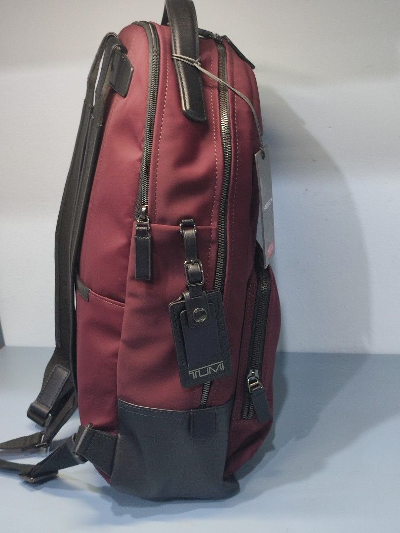Tumi webster leather backpack top